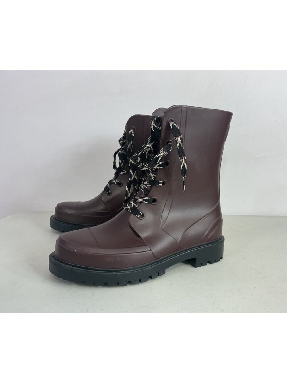 Cougar Madrid Waterproof Combat Rain Boots Oxblood Womens 9